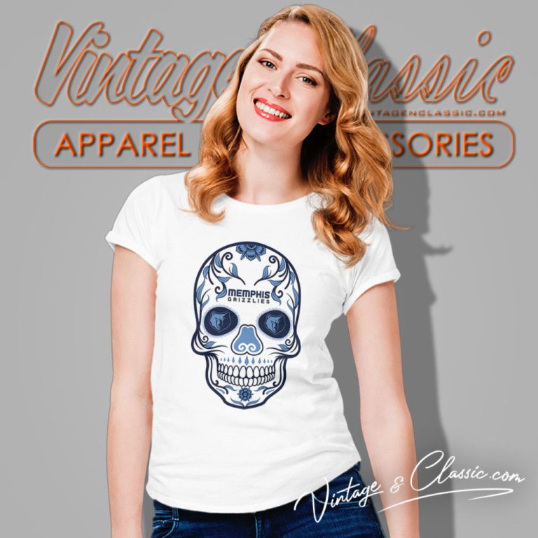 Memphis Grizzlies Sugar Skull Women T Shirt Memphis Grizzlies Sugar Skull Women T Shirt
