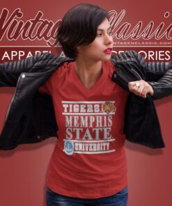 Memphis State University Tigers V Neck TShirt