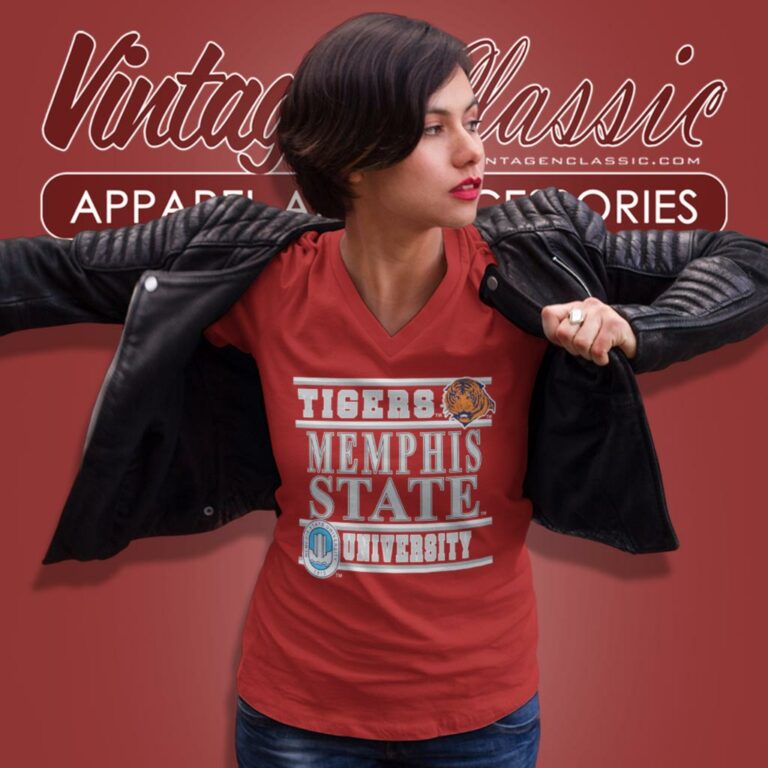 Memphis State University Tigers V Neck TShirt Memphis State University Tigers V Neck TShirt