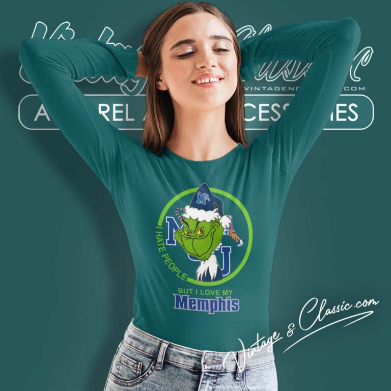 Memphis Tigers Ncaa Christmas Grinch Shirt I Hate People But I Love My Memphis Long Sleeve Tee Memphis Tigers Ncaa Christmas Grinch Shirt I Hate People But I Love My Memphis Long Sleeve Tee
