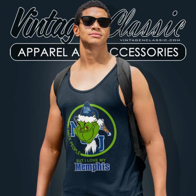 Memphis Tigers Ncaa Christmas Grinch Shirt I Hate People But I Love My Memphis Tank Top Racerback Memphis Tigers Ncaa Christmas Grinch Shirt I Hate People But I Love My Memphis Tank Top Racerback
