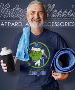 Memphis Tigers Ncaa Christmas Grinch Shirt I Hate People But I Love My Memphis V Neck TShirt