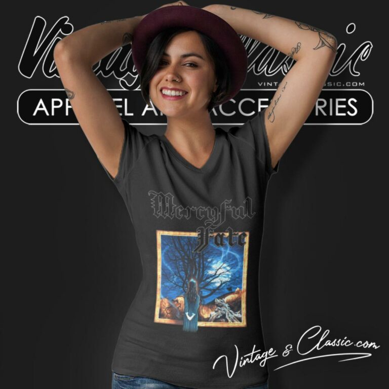 Mercyful Fate Shadows V Neck TShirt Mercyful Fate Shadows V Neck TShirt