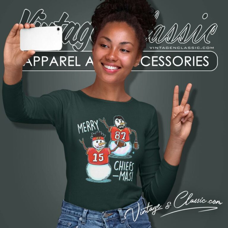 Merry Chiefsmas Snowman Long Sleeve Tee Merry Chiefsmas Snowman Long Sleeve Tee