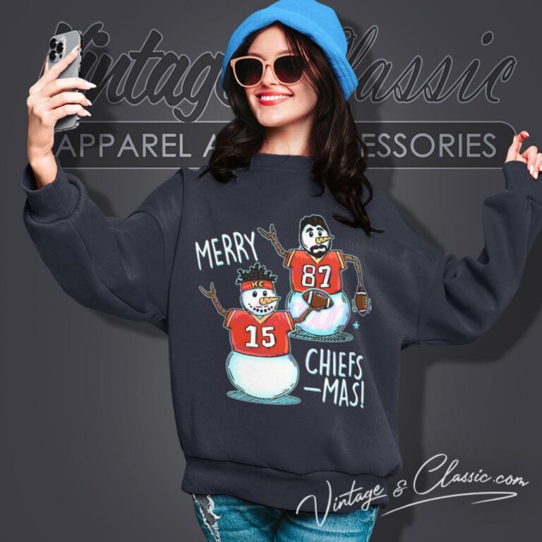Merry Chiefsmas Snowman Sweatshirt Merry Chiefsmas Snowman Sweatshirt