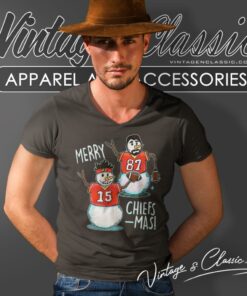 Merry Chiefsmas Snowman V Neck TShirt