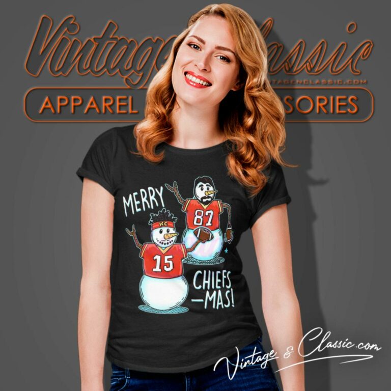 Merry Chiefsmas Snowman Women T Shirt Merry Chiefsmas Snowman Women T Shirt