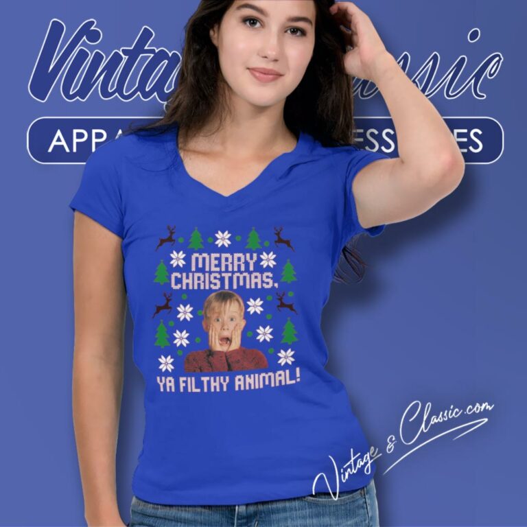 Merry Christmas Kevin V Neck TShirt Merry Christmas Kevin V Neck TShirt