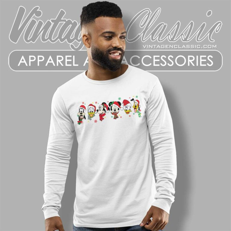 Merry Christmas Mickey And Friends Long Sleeve Tee Merry Christmas Mickey And Friends Long Sleeve Tee