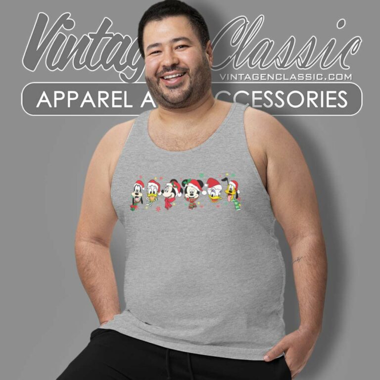 Merry Christmas Mickey And Friends Tank Top Racerback Merry Christmas Mickey And Friends Tank Top Racerback
