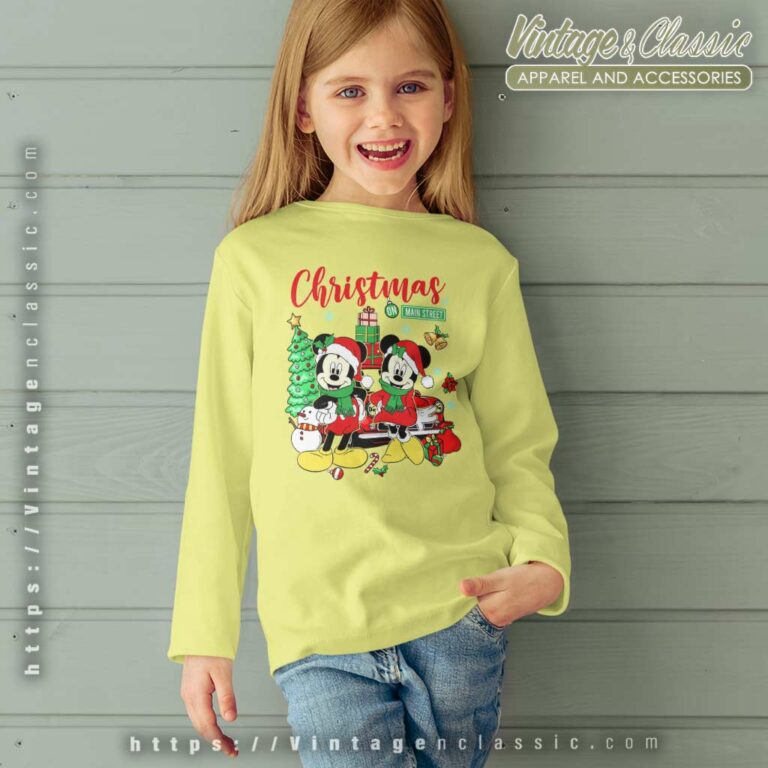 Merry Christmas Mickey And Minnie kids Longsleeve Merry Christmas Mickey And Minnie kids Longsleeve
