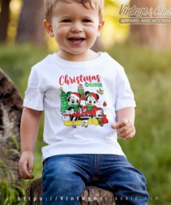 Merry Christmas Mickey And Minnie kids tshirt