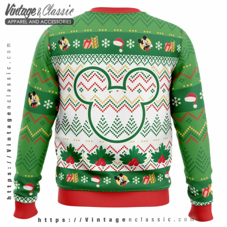 Merry Christmas Mickey Disney Ugly Sweater back Ugly Christmas Sweater Merry Christmas Mickey Disney Ugly Sweater back Ugly Christmas Sweater