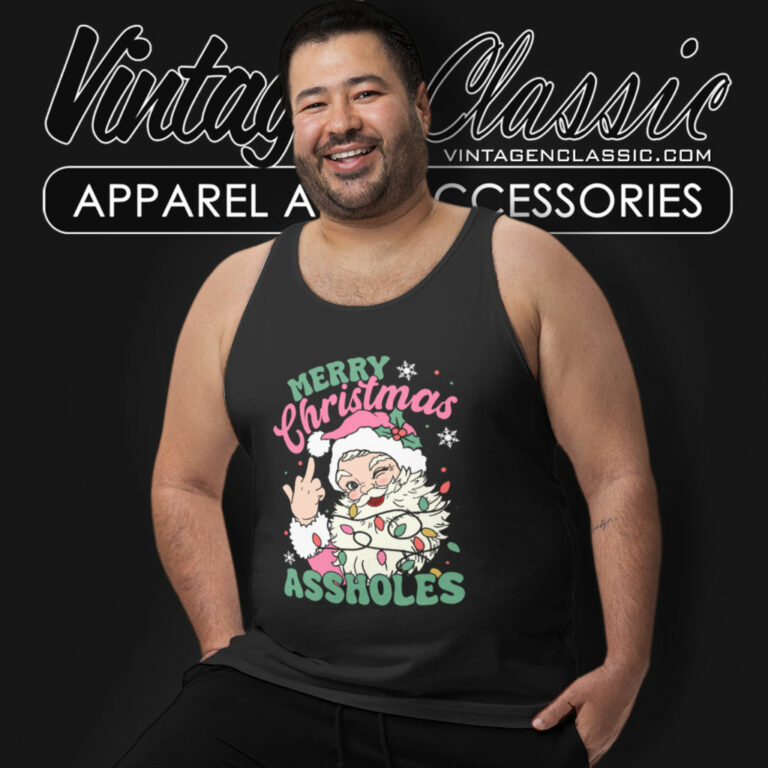 Merry Christmas Santa Assholes Tank Top Racerback Merry Christmas Santa Assholes Tank Top Racerback