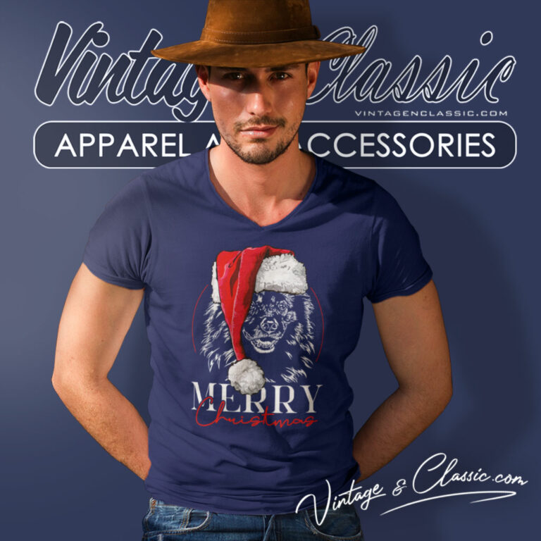 Merry Christmas Santa Dog Mom Gift Present V Neck TShirt Merry Christmas Santa Dog Mom Gift Present V Neck TShirt