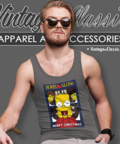 Merry Christmas Shirt Simpsons Home Alone Tank Top Racerback
