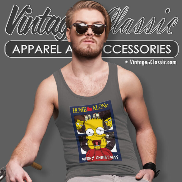 Merry Christmas Shirt Simpsons Home Alone Tank Top Racerback Merry Christmas Shirt Simpsons Home Alone Tank Top Racerback