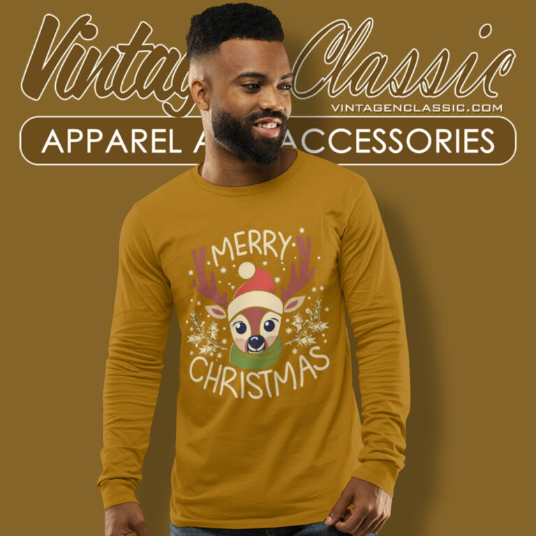 Merry Christmas Sika Deer Long Sleeve Tee Merry Christmas Sika Deer Long Sleeve Tee