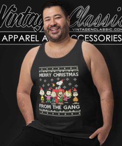 Merry Christmas Snoopy Peanuts From The Gang Tank Top Racerback