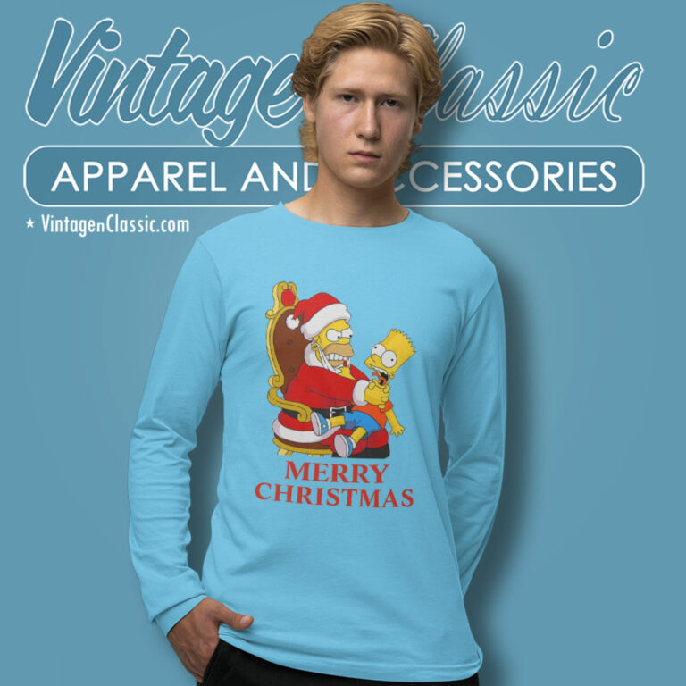 Merry Christmas The Simpsons Long Sleeve Tee Merry Christmas The Simpsons Long Sleeve Tee