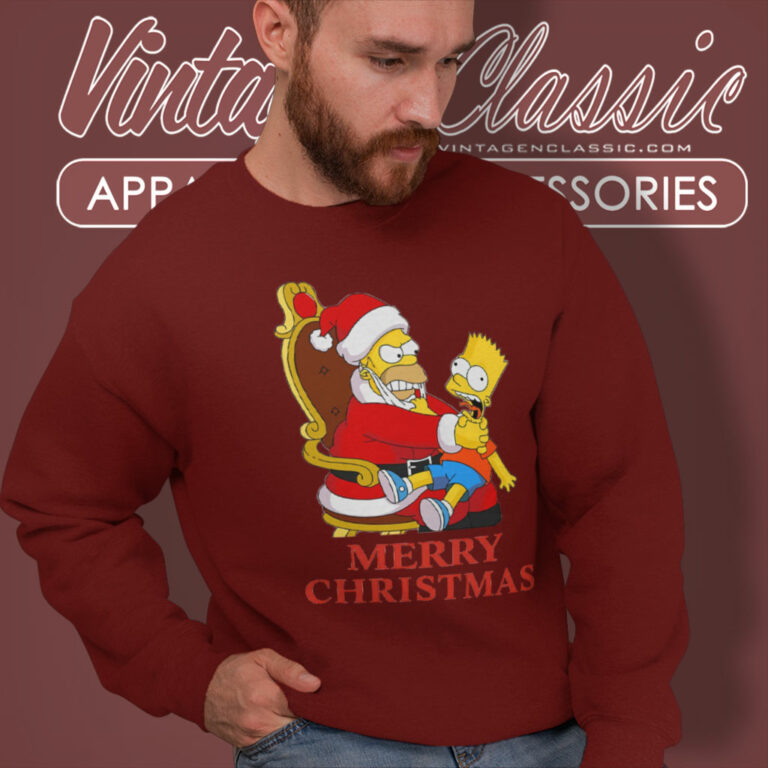 Merry Christmas The Simpsons Sweatshirt Merry Christmas The Simpsons Sweatshirt