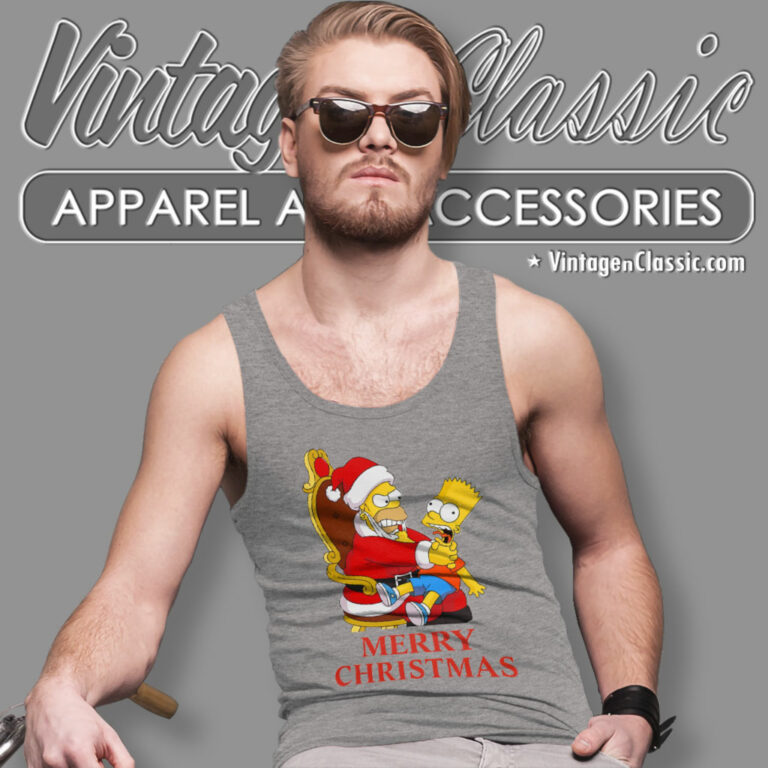 Merry Christmas The Simpsons Tank Top Racerback Merry Christmas The Simpsons Tank Top Racerback