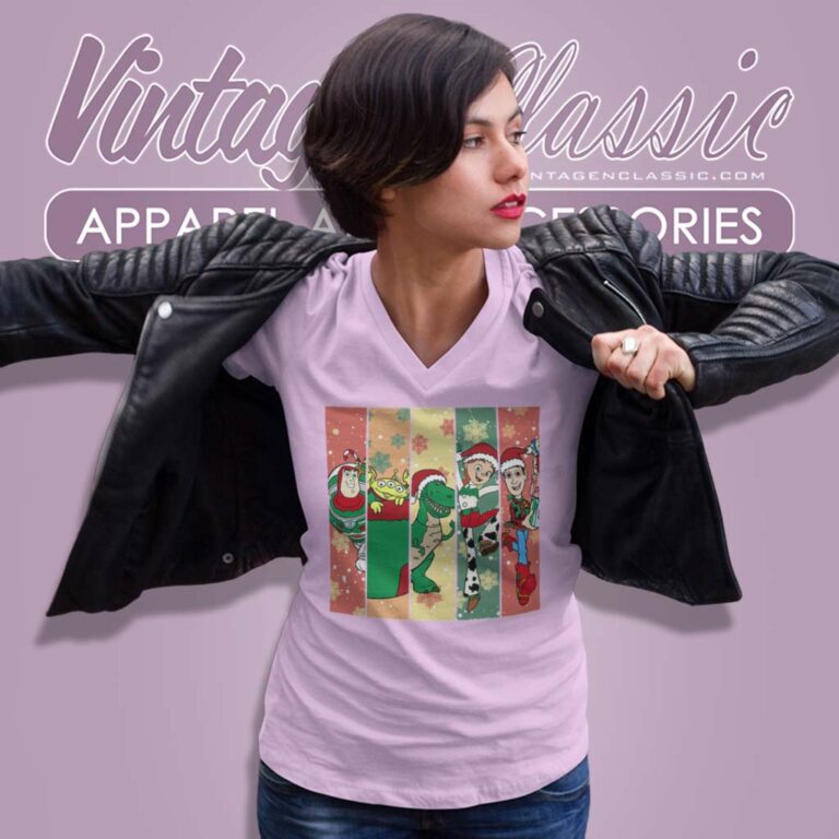 Merry Christmas Toy Story Friends V Neck TShirt Merry Christmas Toy Story Friends V Neck TShirt