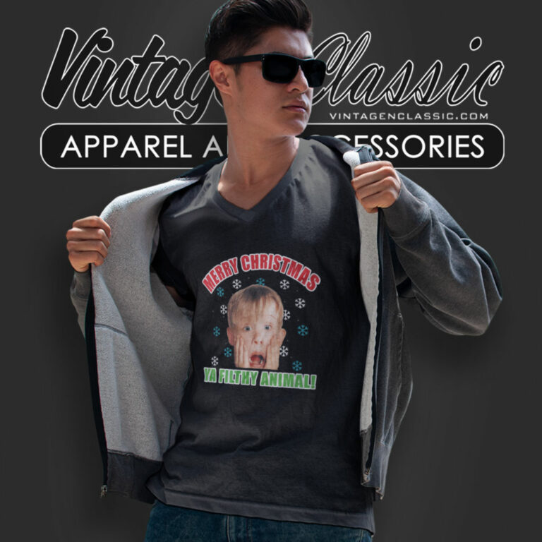 Merry Christmas Ya Filthy Animal 2 V Neck TShirt Merry Christmas Ya Filthy Animal 2 V Neck TShirt