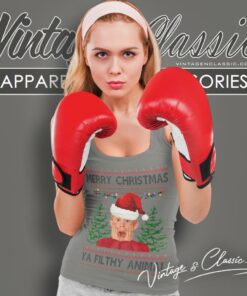Merry Christmas Ya Filthy Animal Tank Top Racerback