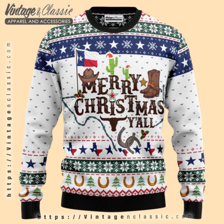 Merry Christmas Yall Texas Ugly Christmas Sweater Ugly Christmas Sweater Merry Christmas Yall Texas Ugly Christmas Sweater Ugly Christmas Sweater