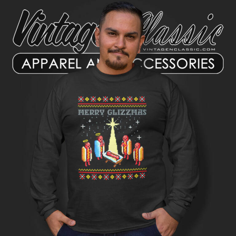 Merry Glizzmas Shirt Hot Dogs Funny Long Sleeve Tee Merry Glizzmas Shirt Hot Dogs Funny Long Sleeve Tee