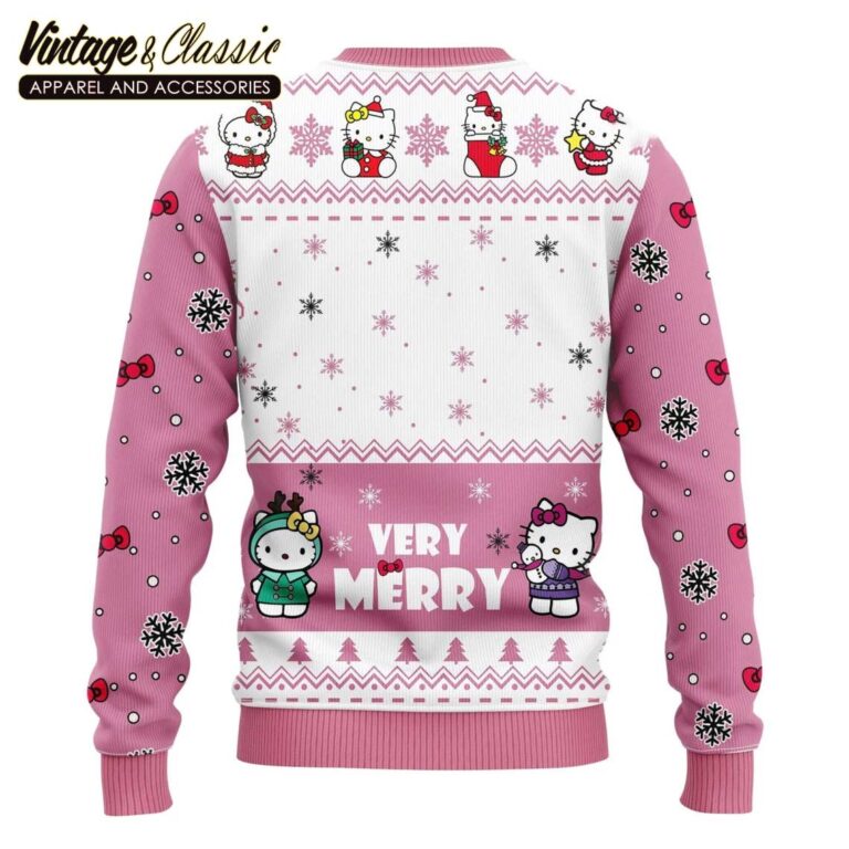 Merry Hello Kitty Cute Ugly Christmas Sweater Sweatshirt Merry Hello Kitty Cute Ugly Christmas Sweater Sweatshirt