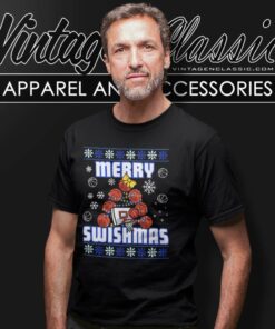 Merry Swishmas Shirt Basketball Ugly Christmas T Shirt