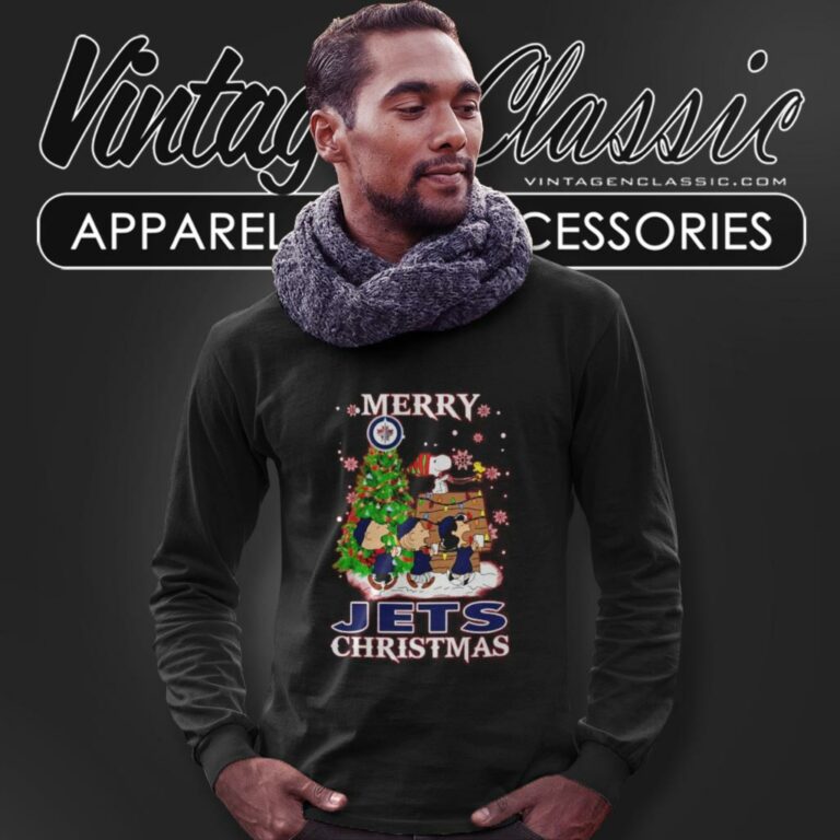 Merry Winnipeg Jets Christmas Snoopy Long Sleeve Tee Merry Winnipeg Jets Christmas Snoopy Long Sleeve Tee