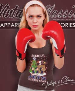 Merry Winnipeg Jets Christmas Snoopy Tank Top Racerback