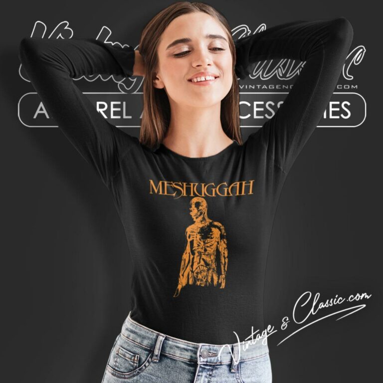 Meshuggah Shirt Orange Burning Man Long Sleeve Tee Meshuggah Shirt Orange Burning Man Long Sleeve Tee