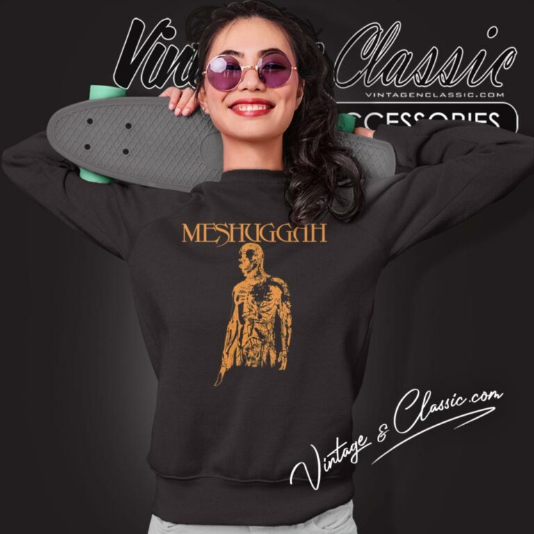 Meshuggah Shirt Orange Burning Man Sweatshirt Meshuggah Shirt Orange Burning Man Sweatshirt