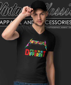 Metallica Its Ok To Be Different Autism Shirt Autism Metallica V Neck TShirt