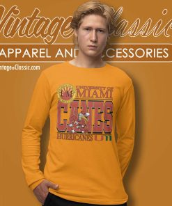 Miami Canes University Of Miami Hurricanes Long Sleeve Tee