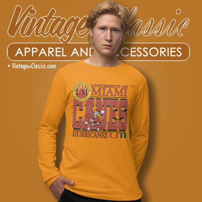 Miami Canes University Of Miami Hurricanes Long Sleeve Tee Miami Canes University Of Miami Hurricanes Long Sleeve Tee