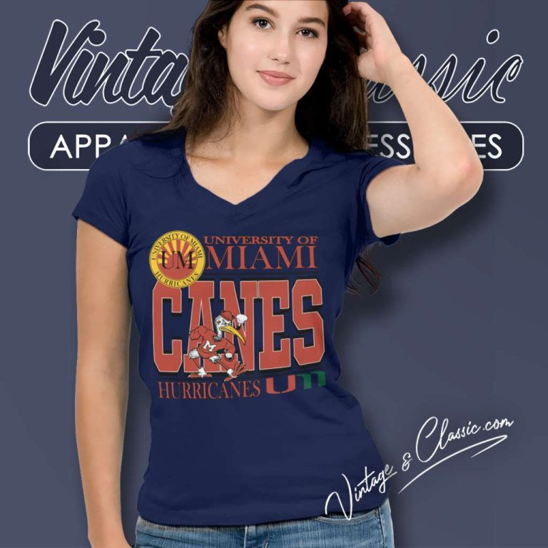 Miami Canes University Of Miami Hurricanes V Neck TShirt Miami Canes University Of Miami Hurricanes V Neck TShirt