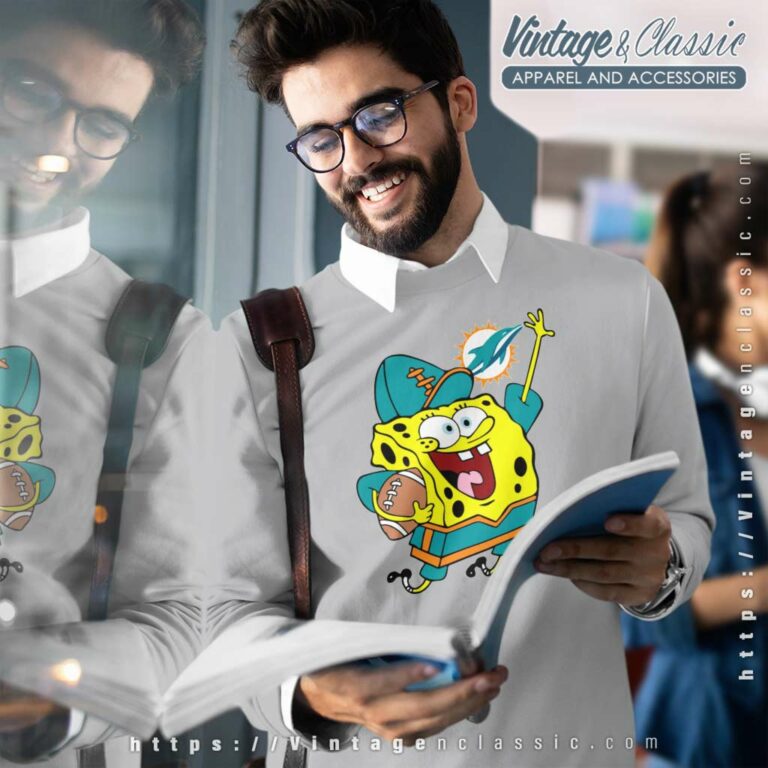 Miami Dolphin Football Spongebob Sweatshirt Miami Dolphin Football Spongebob Sweatshirt