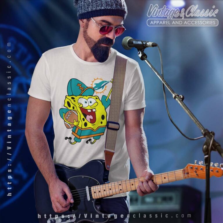 Miami Dolphin Football Spongebob T Shirt Miami Dolphin Football Spongebob T Shirt