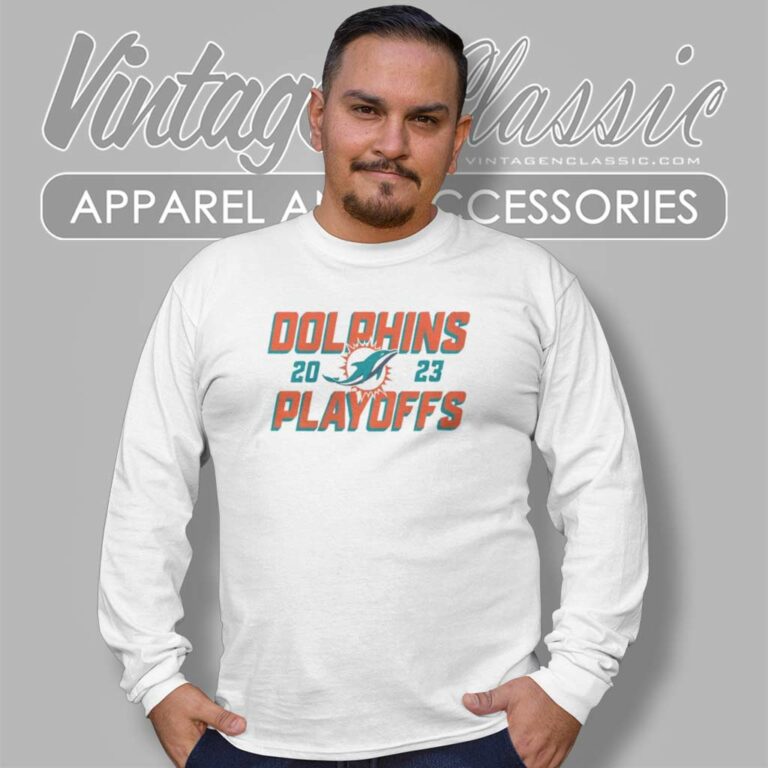Miami Dolphins 2023 Nfl Playoffs Iconic Long Sleeve Tee Miami Dolphins 2023 Nfl Playoffs Iconic Long Sleeve Tee