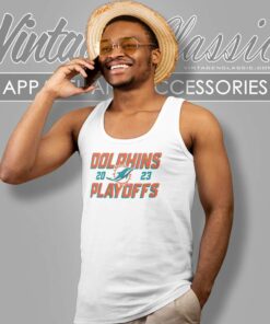 Miami Dolphins 2023 Nfl Playoffs Iconic Tank Top Racerback