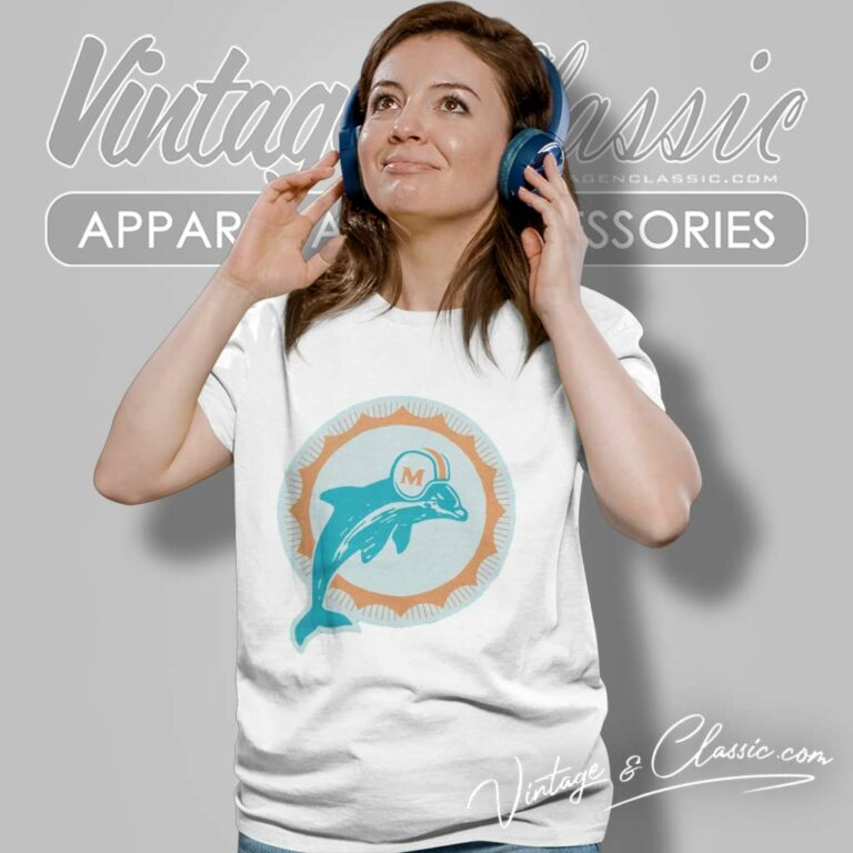 Miami Dolphins 66 Logo Nfl Women TShirt Miami Dolphins 66 Logo Nfl Women TShirt