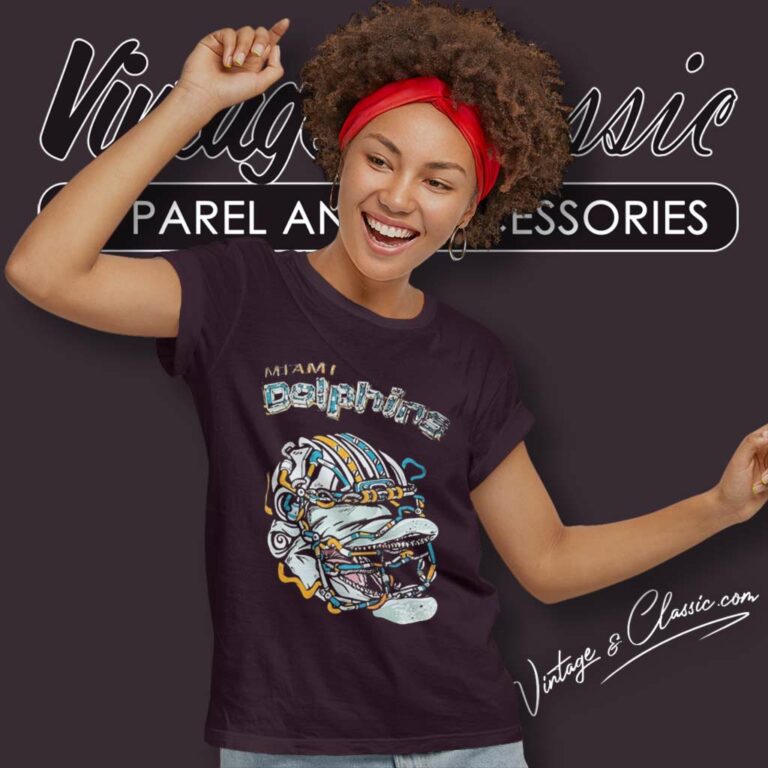 Miami Dolphins Artistic Mascot Women TShirt Miami Dolphins Artistic Mascot Women TShirt