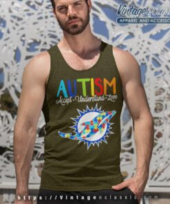 Miami Dolphins Autism Accept Understand Love 2023 Tank Top Racerback
