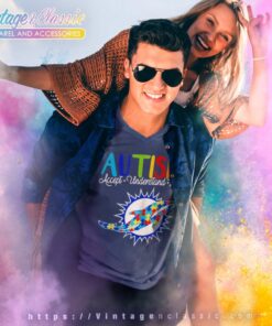 Miami Dolphins Autism Accept Understand Love 2023 V Neck TShirt