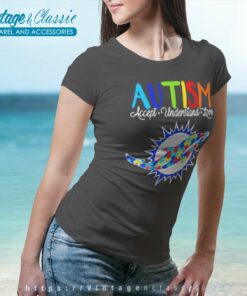 Miami Dolphins Autism Accept Understand Love 2023 Women TShirt